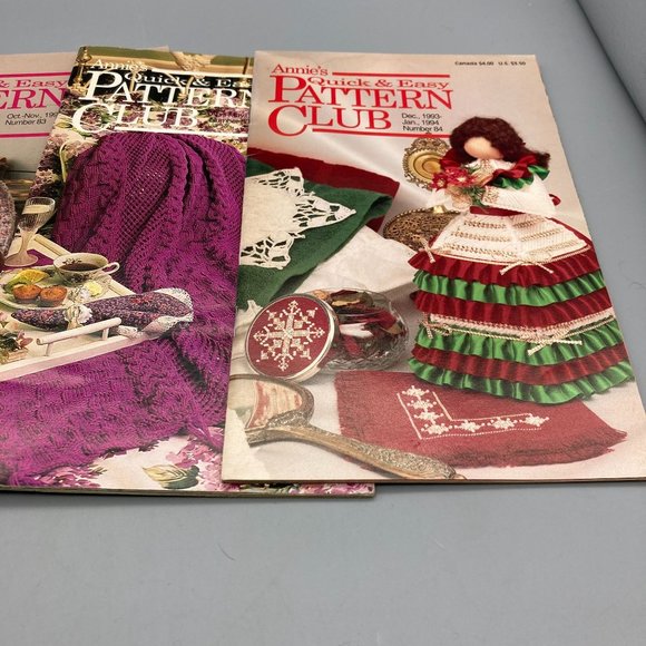 Vintage Annie's Pattern Club Magazine Lot, Quick and Easy Crafting Fun, 1990s - Picture 6 of 8